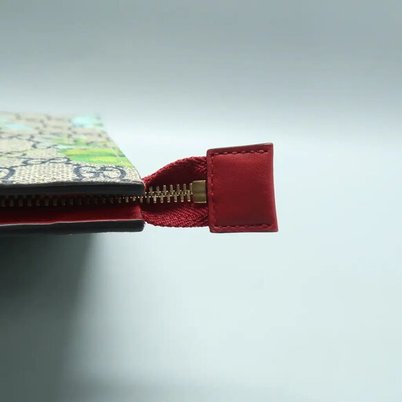 GUCCI Blooms Blue Canvas Clutch Bag 574-021225 - Picture 7 of 11